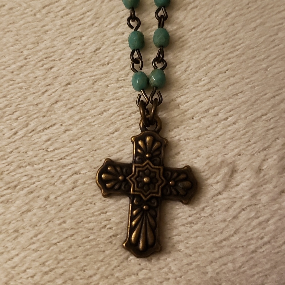 Beaded Cross Necklas